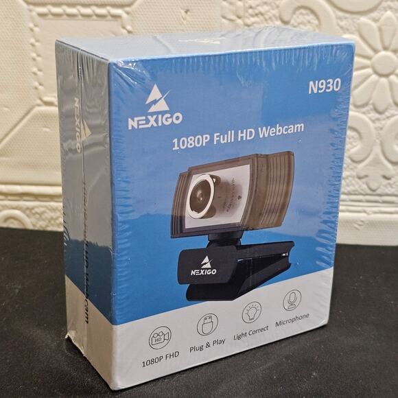 Nexigo 1080p Full HD 30 FPS Webcam ­Clip-on 360° Rotation Built-in Microphone - Picture 1 of 9